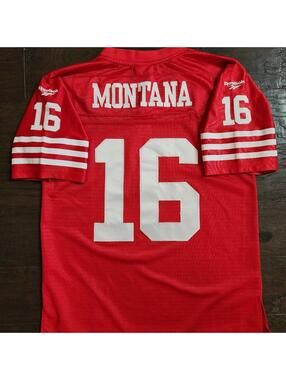 Joe Montana San Fran 49er's 1990 Throwback Reebok Sz L